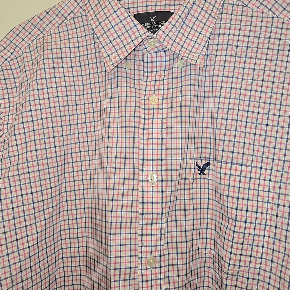 American Eagle Outfitters Men's Multicolor Checkered Shirt